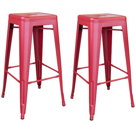 Amerihome Indoor/Outdoor 30" Metal Bar Stool Set, PK2 BSZR302PK